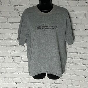 Gray Men's Tee with Slogan